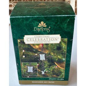VTG DaySpring Christmas Celebration Collection Remember Me Cross Ornament (READ)